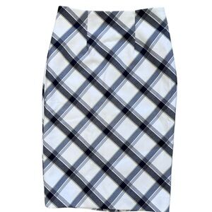 Doncaster Vintage Black‎ and White Midi Pencil Skirt for Work Size XS